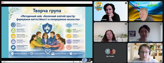 Творча група зі створення методичного кейсу «Безпечний освітній простір: формування життєстійкості та попередження насильства» продовжує роботу